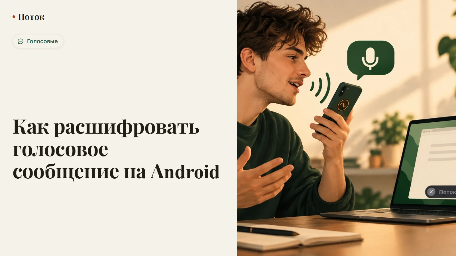 Как расшифровать голосовое сообщение на Android