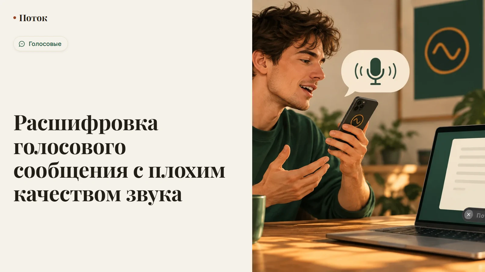 Расшифровка голосового сообщения с плохим качеством звука