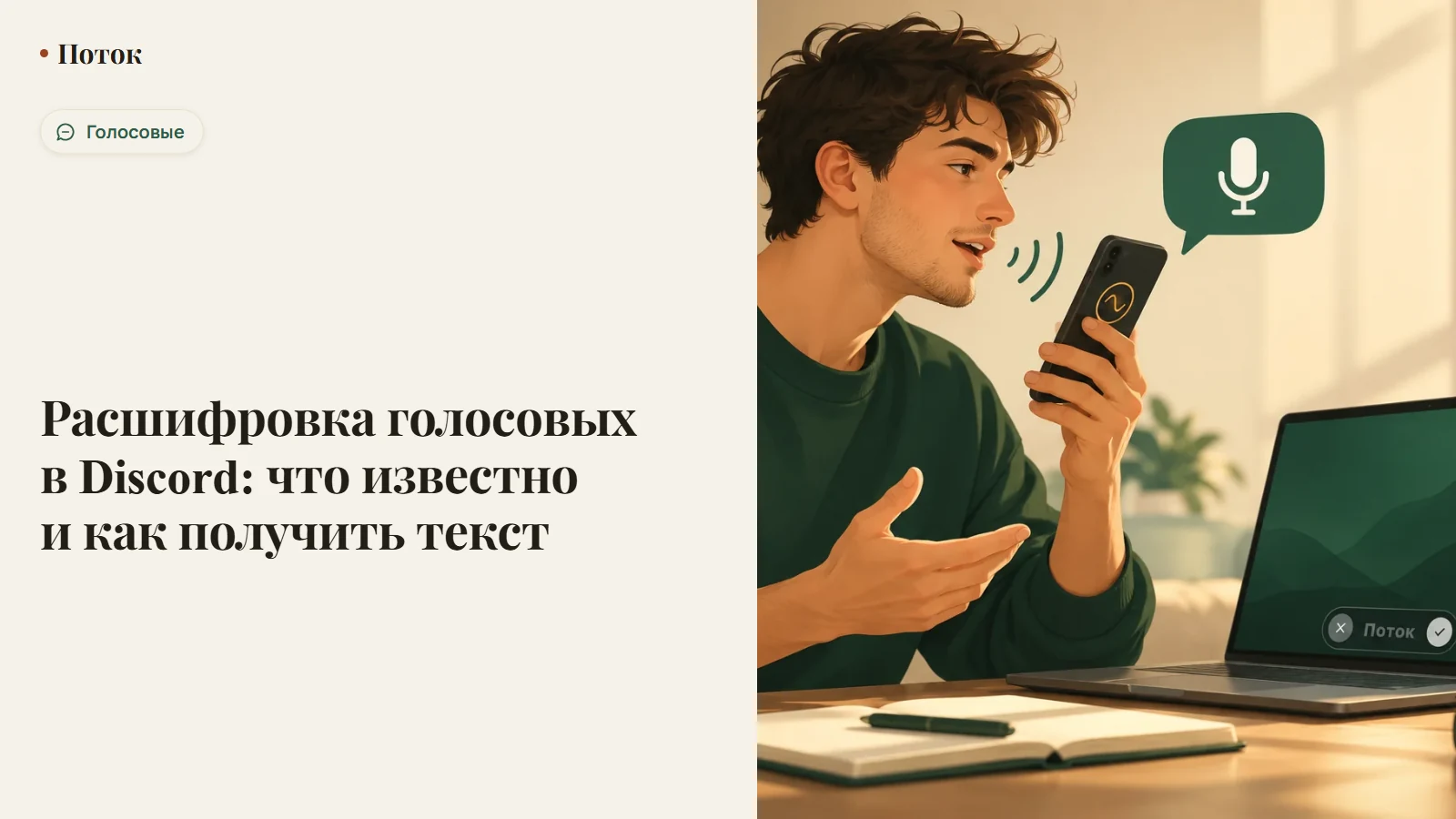 Расшифровка голосовых в Discord: что известно и как получить текст