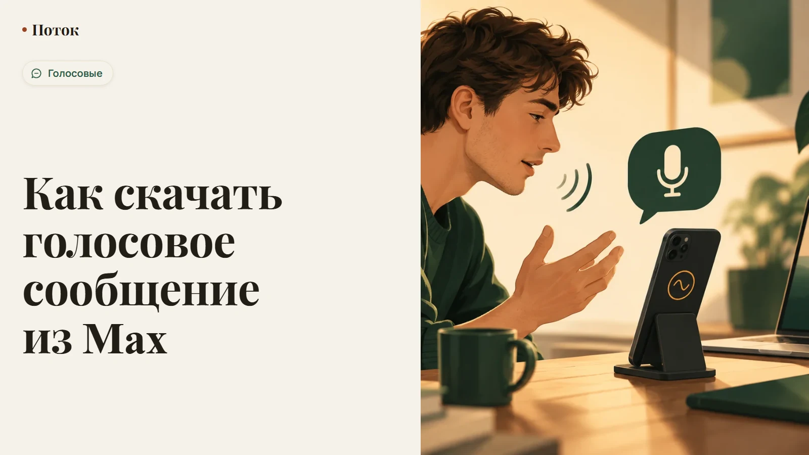 Как скачать голосовое сообщение из Max