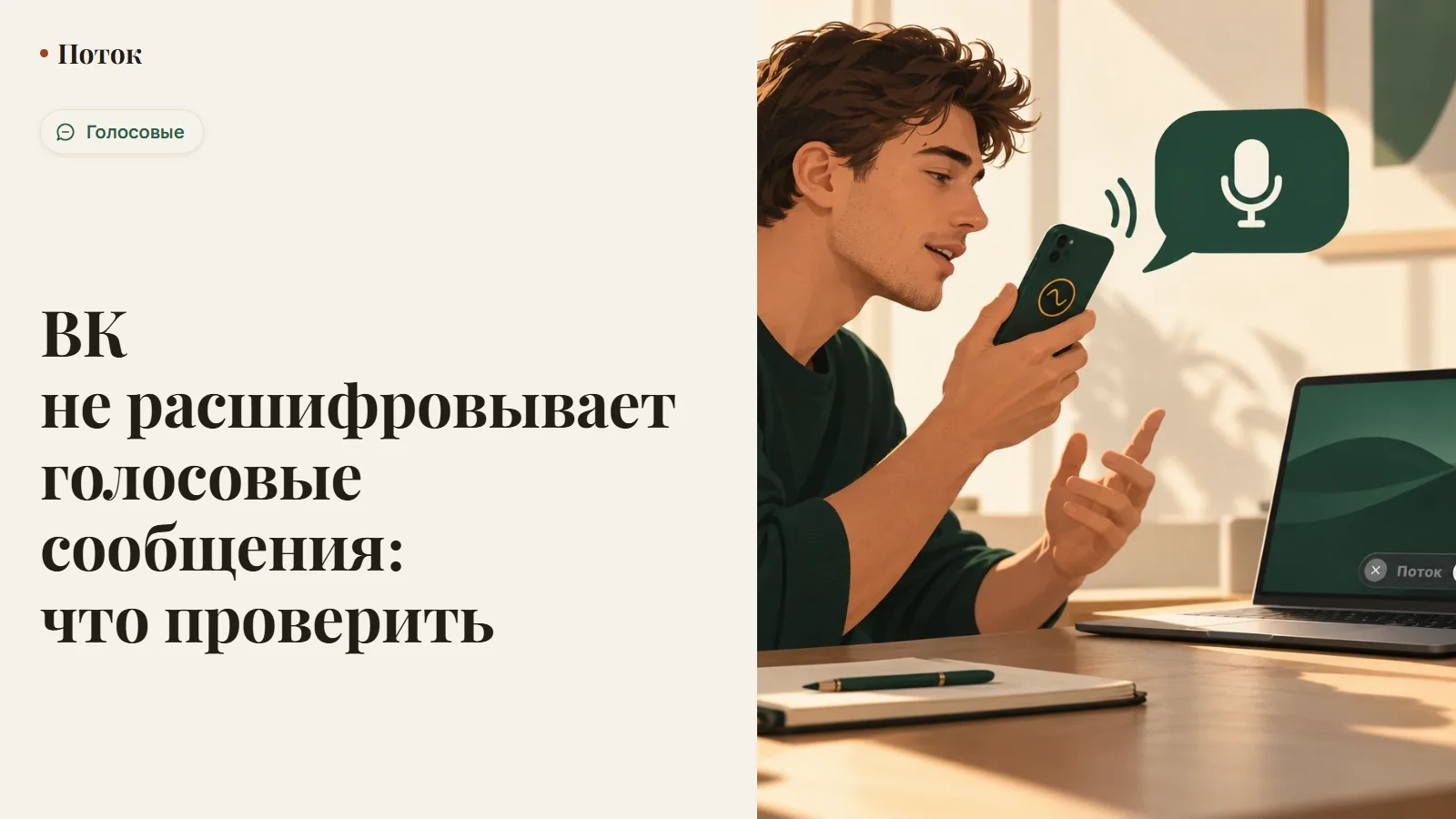 ВК не расшифровывает голосовые сообщения: что проверить