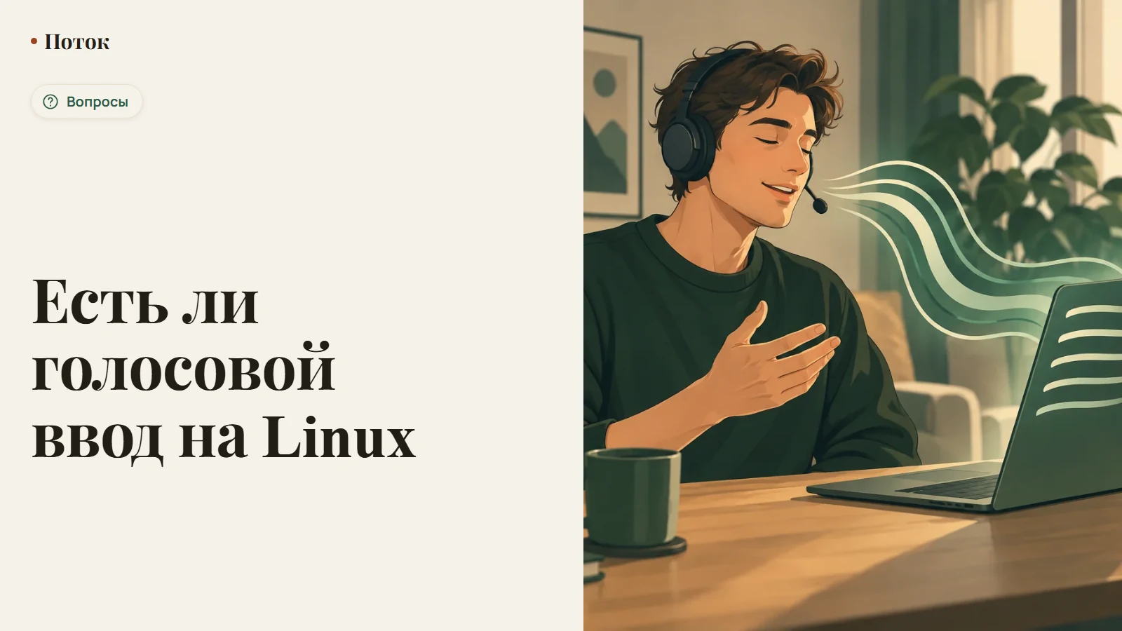 Есть ли голосовой ввод на Linux