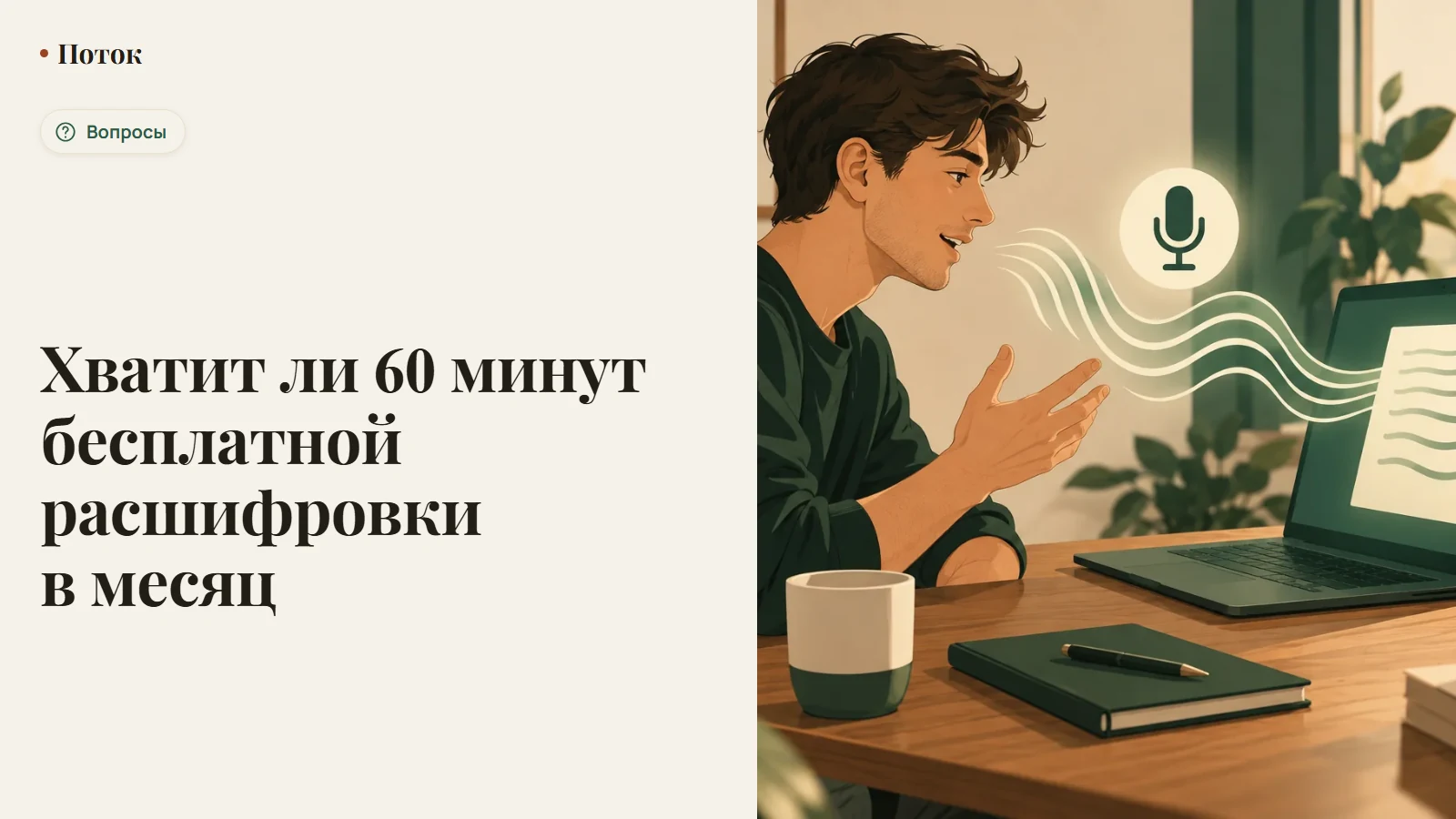 Хватит ли 60 минут бесплатной расшифровки в месяц